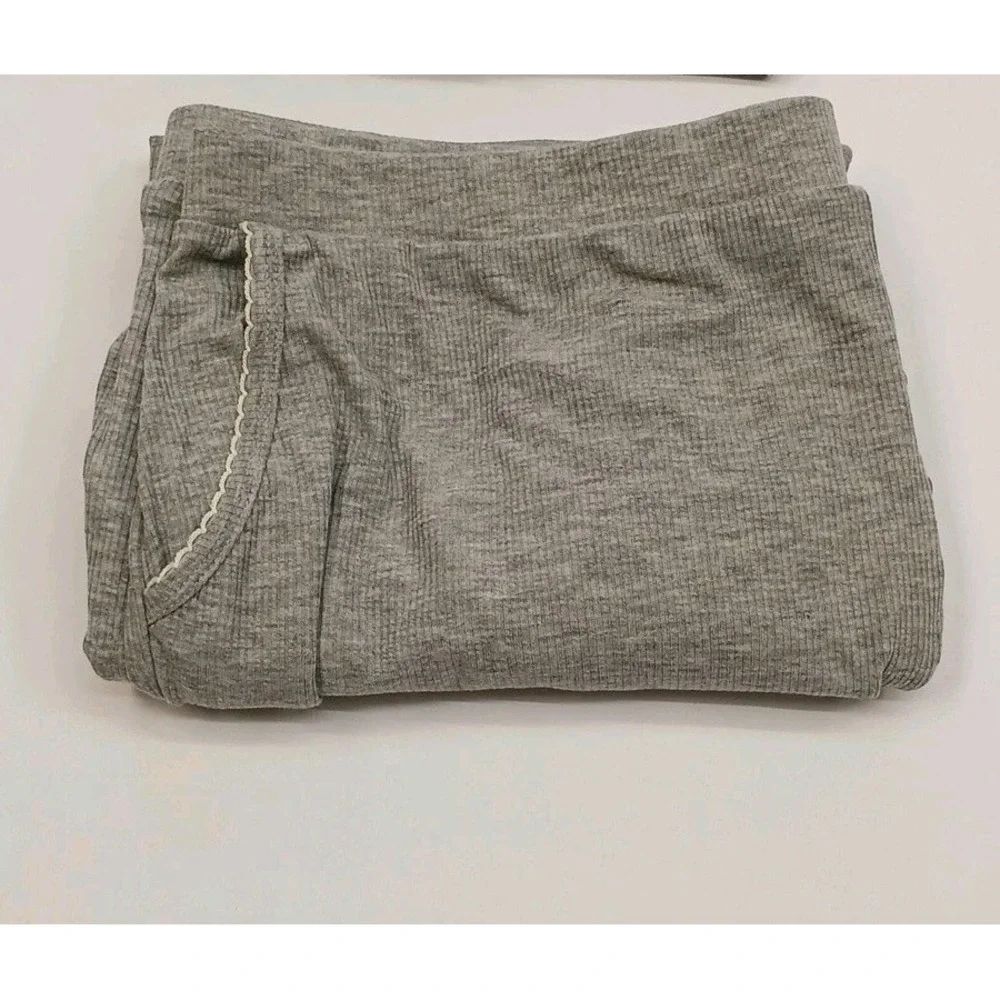 Live2Lounge Women’s 3 Piece Ribbed Cardigan Tank Pant Set, Gray, Size 2XL, NWOT